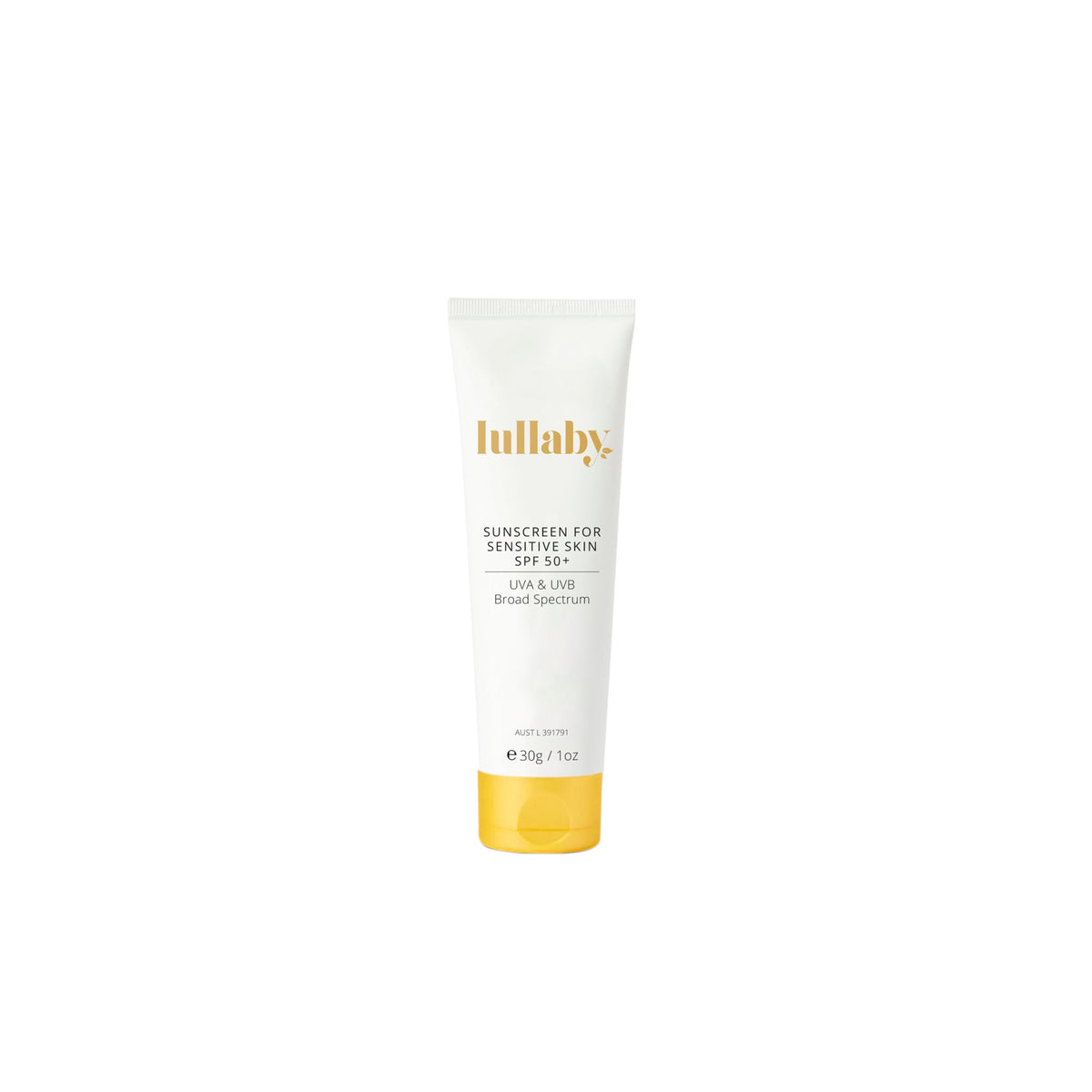 Lullaby SPF50+ Sensitive Skin Sunscreen 30g travel size tube