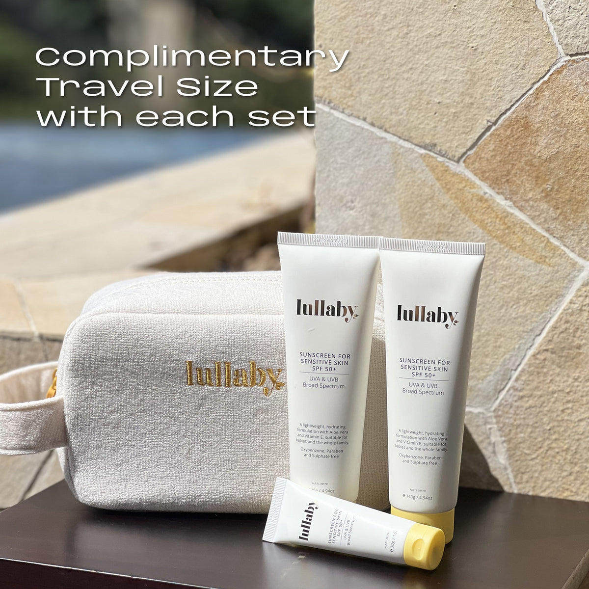 SPF50+ Sensitive Skin Sunscreen & Pouch Set