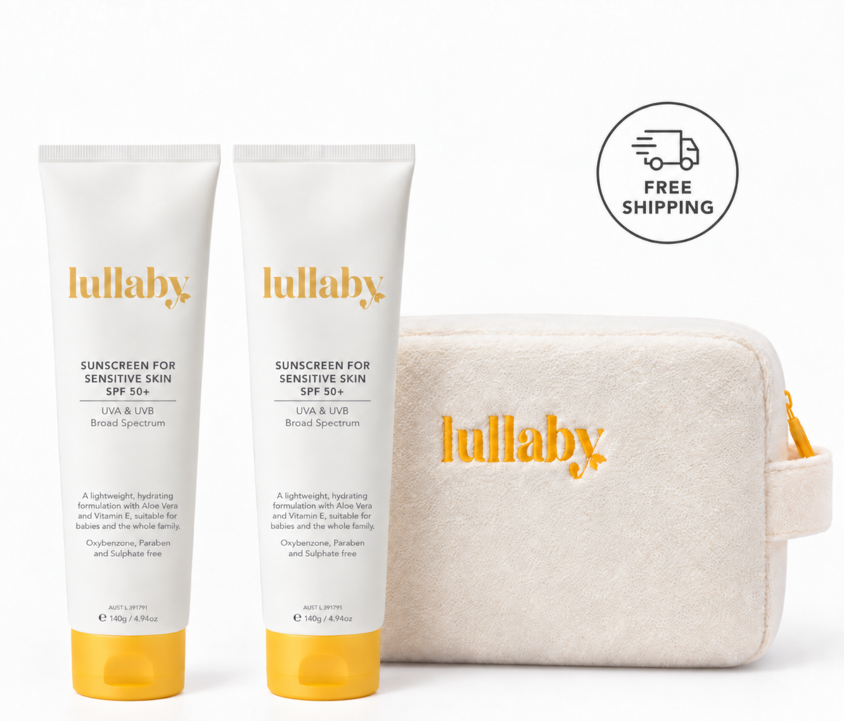 SPF50+ Sensitive Skin Sunscreen & Pouch Set